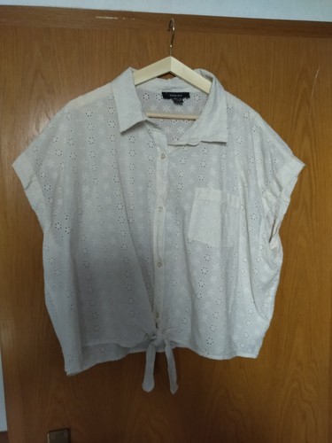 Bluse beige kurz mit - 48, kurz,