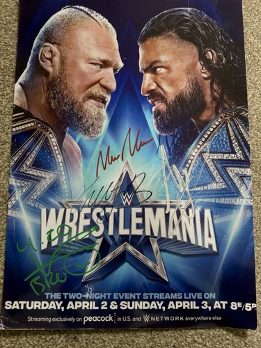 Wwe wrestlemania signiertes - wwe,
