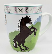 Pferde Motiv Tasse Porzellan