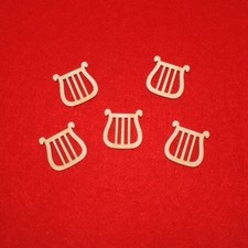 Harfe aus Holz, 3 cm 5er Set Musikinstrument Geschenk Geldgeschenk Musiker