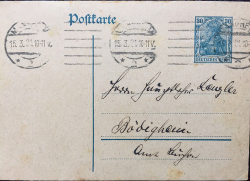 1921 postkarte ganzsache - postkarte, *