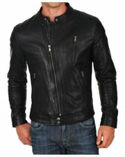 Herren Lederjacke Motorrad