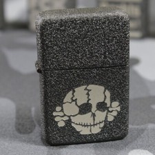 6 Stück Benzin Feuerzeug Sturmfeuerzeug Retro Skull Schädel Totenkopf WW