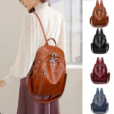 Damen Rucksack Leder Schultertasche Kleine Reise Cityrucksack Freizeitrucksack