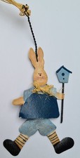 Hase Figur Blech Anhänger - mit Wackelfunktion - Deko - Geschenk - Ostern