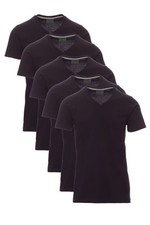 5er Pack Herren T-Shirt V-Ausschnitt V-Neck Baumwolle Kurzarmshirt Kurzarm Shirt
