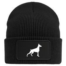 Beanie Dobermann Silhouette Geschenkidee Dobermann Geschenk Präsent Mitbringsel