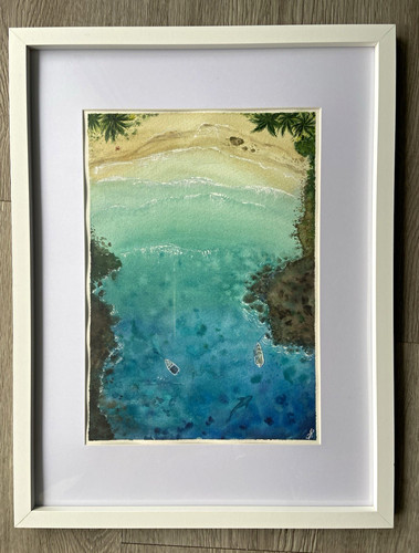 Original aquarell strand - aquarell,,