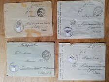 4 Feldpostbriefe WK 2 einer sogar mit Inhalt