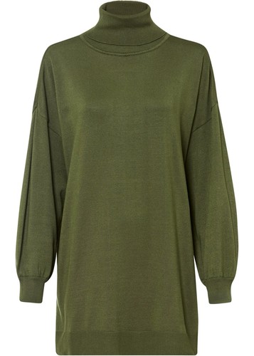 Langer rollkragenpullover mit - langer,