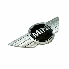 1X Mini Badge Logo Front Motorhaube Chrom Kapuze Metall Aufkleber Emblem Cooper