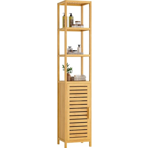 Hochschrank bad schrank bambus - hochschrank,