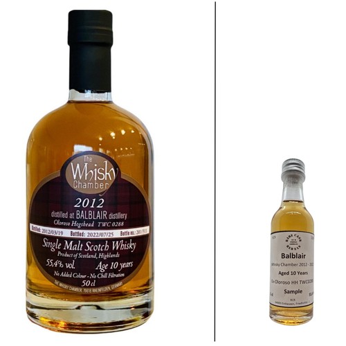 Whisky sample balblair y - 10,