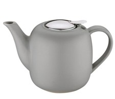 Teekanne Tea Pot Tee Kanne Küchenprofi London 1,5 L Keramik grau mit Siebeinsatz
