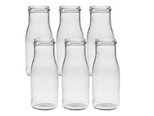 6 x Vasen Rund Glasfläschchen