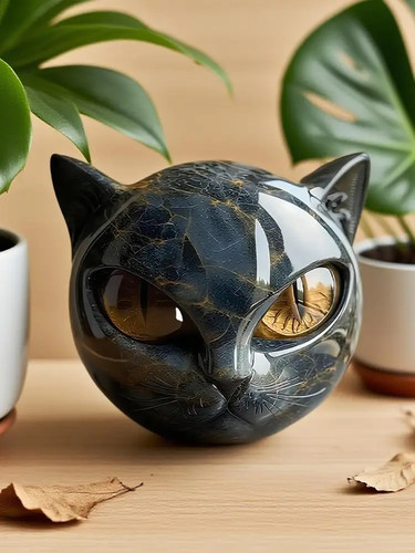 Schwarze katzen figur ornament - katzen,