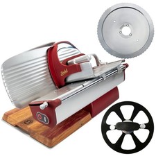 Berkel Home Line 250 Plus rot-Aufschnittmaschine + Wellenschliff-Bausatz Brot