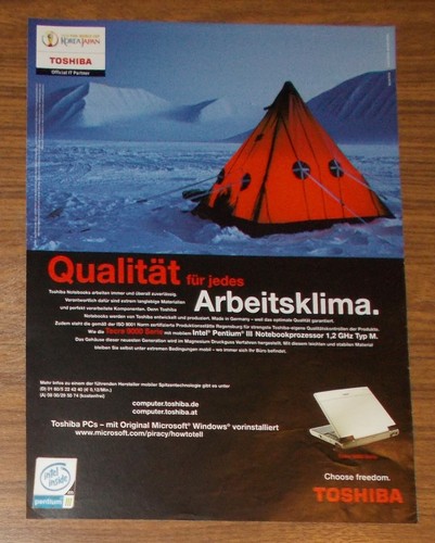 Seltene werbung toshiba - seltene,