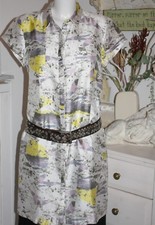 Noa Noa Printed Silk Blend Dress Kurzarm  Seide Silk Multicolor Size: 40/M Neu