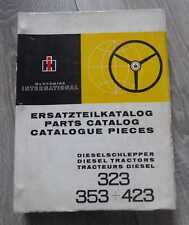 IHC Schlepper 323 +353 + 423 Ersatzteilkatalog