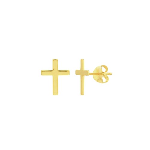 Kreuz stecker ohrring - stecker, 10k
