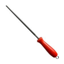 Metall Rundfeile 200mm - Holzgriff - rot - Feile für Werkstatt & Hobby