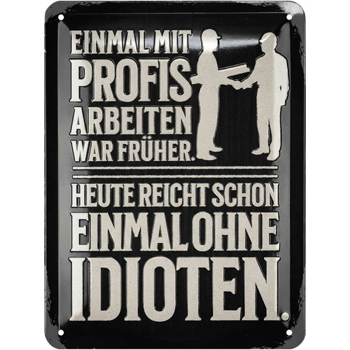Retro blechschild werkstatt - blechschild,