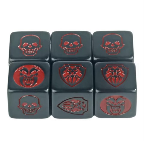 Würfel schwarz rot - 6,