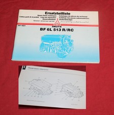 Ersatzteilliste DEUTZ Motor BF 6 L 513 R, RC ,   6 Zyl. 513 Reihenmotor