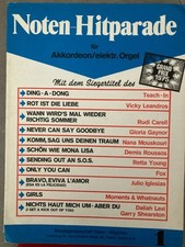 Noten Hitparade 1 Rot ist die Liebe Only you can elektr. Orgel Akkordeon Noten