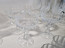 6 Champagner Schalen Kristall Gläser Stielgläser klar Sektschalen Schliffglas