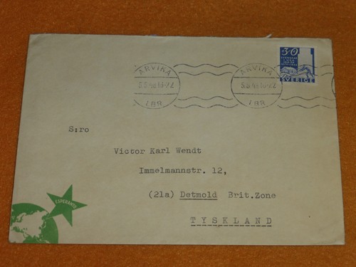 Schweden arvika 1948 esperanto - schweden,