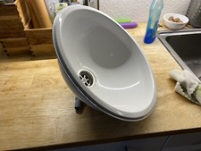 allpa Spülbecken weiß Epoxy rund 150x330mm