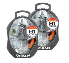 Osram Autolampenbox H1 Scheinwerfer Lampe Auto KFZ Sicherung oval grau (2x) SPAR