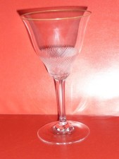 4 Stck. Moser Glas*  Tyra Lundgren *  Modell Lloyd mit Steinelschliff & Goldrand