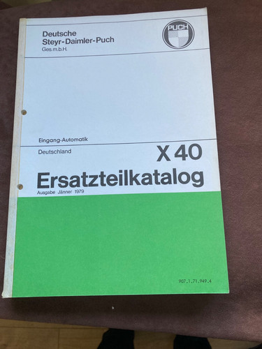 Puch x40 ersatzteilkatalog - puch,