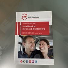 TarifInformation 2013 VBB Preisübersicht Berlin und Brandenburg gültig ab 1.8.13