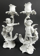 Engel Putti Paar Kerzenhalter