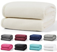 Kuscheldecke Flauschige Wohndecke Sofadecke Flanell Uni Fleecedecke Bettüberwurf
