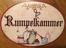 Türschild „Rumpelkammer“