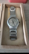 Swatch Irony Freezing Rain Aluminium Chronograph YCS4006AG Herrenuhr Service Neu
