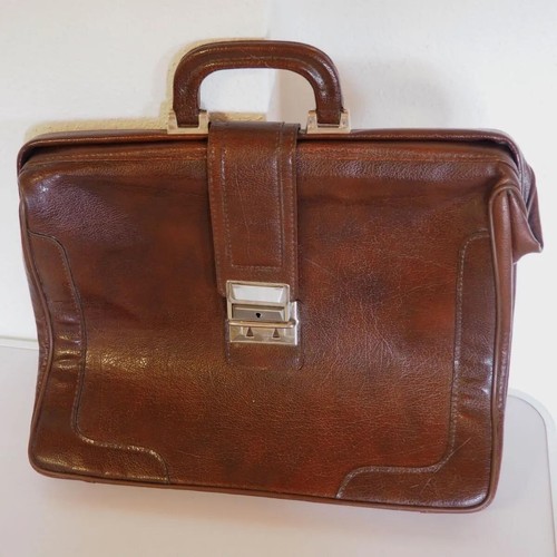 Vintage leder aktentasche - vintage,