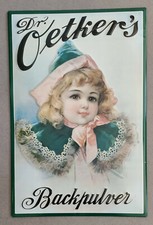Werbeschild Blechschild Reklameschild Dr. Oetkers Backpulver Mädchen 60 x 40 cm