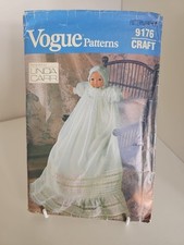 1980er VOGUE 9176 Taufkleid