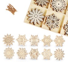 30x Christbaumschmuck aus Holz 10cm Weihnachtsanhänger Christbaum Deko Weihnach