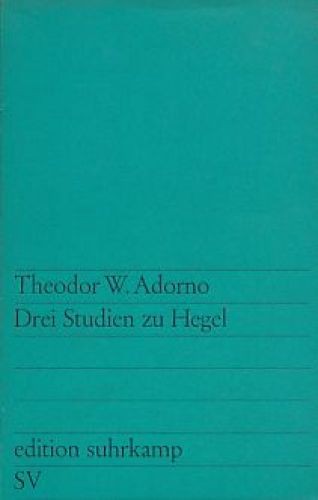 Drei studien hegel - studien, edition