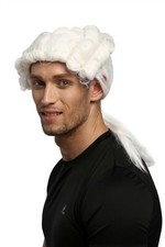 Perücke Herren Karneval Barock Renaissance lockig weiß Zopf Lord Richter Prinz
