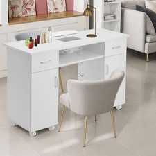Maniküretisch Nageltisch Studiotisch Schublade Schrank Staubabsaugung Handkissen