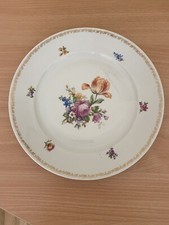 Kuchenteller ca. 26 cm Weimarer Porzellan Serie Harmonie Blume DDR Großer Teller