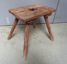 Antik Bauhaus Werkstatt Schemel Hocker Holz Industrie Design Loft Atelier(F25-40